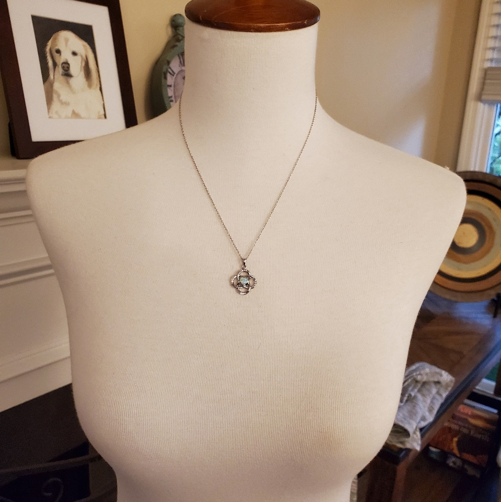 Irish Knot Opal Necklace - Picture 3 of 3